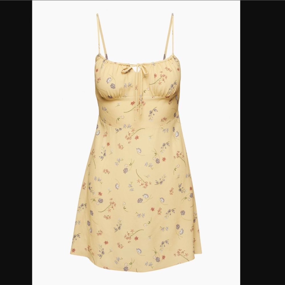 Aritzia Wilfred Bellow Mini Dress in Yellow